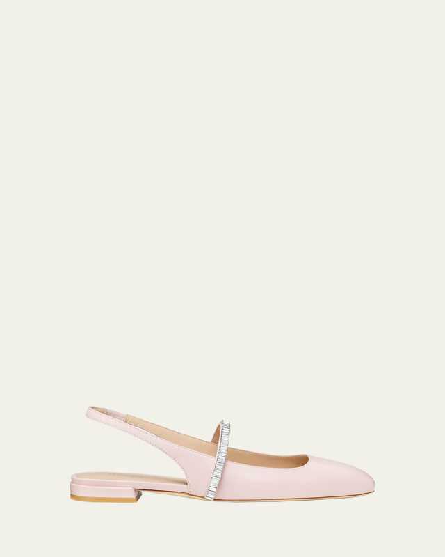 Stefanie Leather Slingback Ballerina Flats